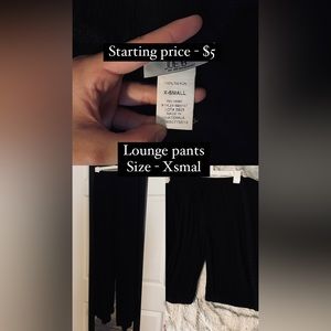 Black lounge pants